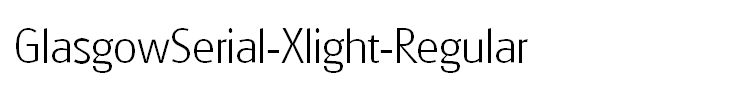 GlasgowSerial-Xlight-Regular