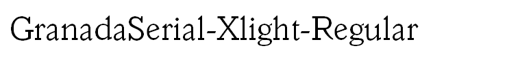 GranadaSerial-Xlight-Regular