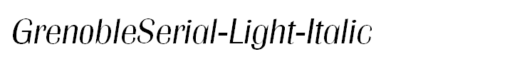 GrenobleSerial-Light-Italic