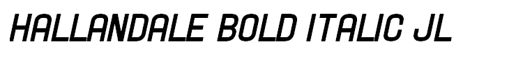 Hallandale Bold Italic JL