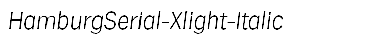 HamburgSerial-Xlight-Italic