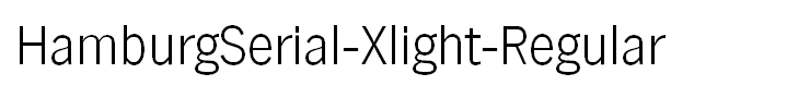 HamburgSerial-Xlight-Regular