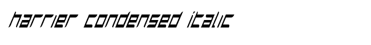 Harrier Condensed Italic