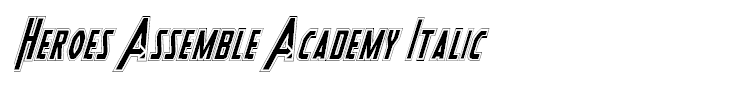 Heroes Assemble Academy Italic