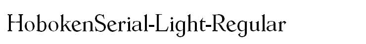 HobokenSerial-Light-Regular