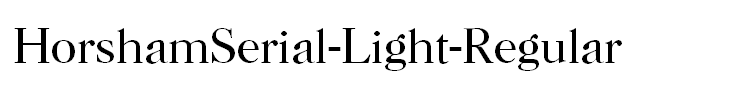 HorshamSerial-Light-Regular