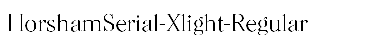 HorshamSerial-Xlight-Regular