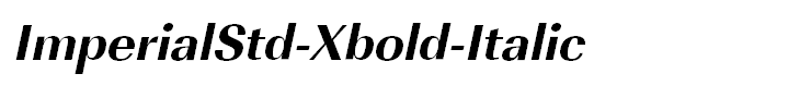 ImperialStd-Xbold-Italic