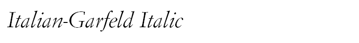 Italian-Garfeld Italic