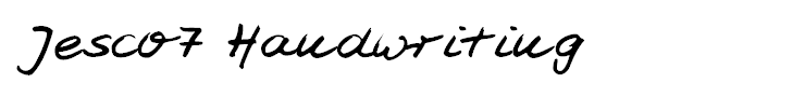Jesco7 Handwriting