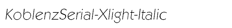 KoblenzSerial-Xlight-Italic