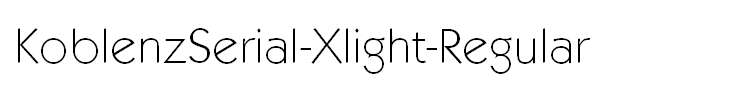 KoblenzSerial-Xlight-Regular