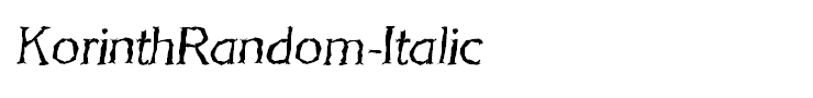 KorinthRandom-Italic