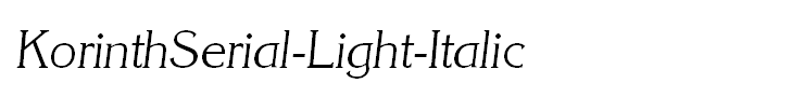 KorinthSerial-Light-Italic