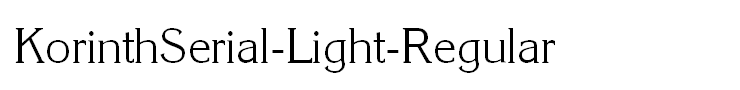 KorinthSerial-Light-Regular