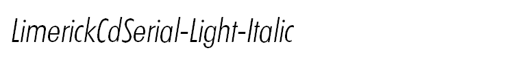 LimerickCdSerial-Light-Italic