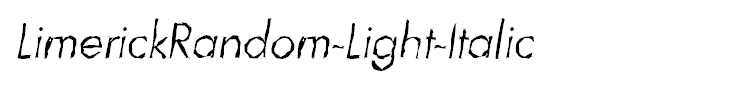 LimerickRandom-Light-Italic