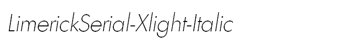 LimerickSerial-Xlight-Italic
