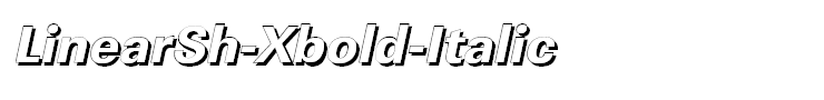 LinearSh-Xbold-Italic