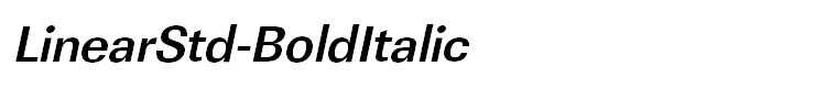 LinearStd-BoldItalic