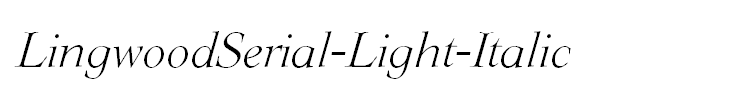 LingwoodSerial-Light-Italic