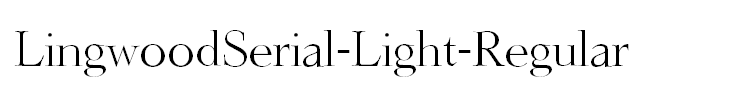 LingwoodSerial-Light-Regular