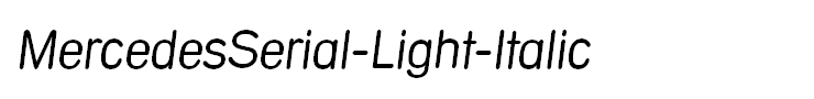 MercedesSerial-Light-Italic