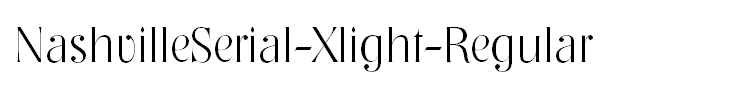 NashvilleSerial-Xlight-Regular