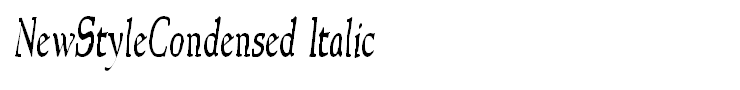 NewStyleCondensed Italic