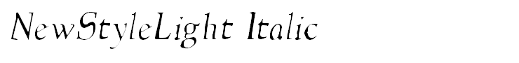 NewStyleLight Italic