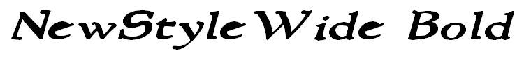 NewStyleWide Bold Italic