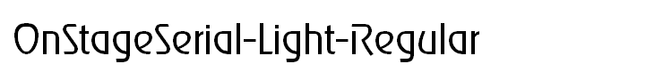 OnStageSerial-Light-Regular