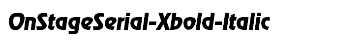 OnStageSerial-Xbold-Italic