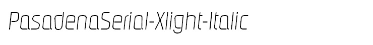 PasadenaSerial-Xlight-Italic