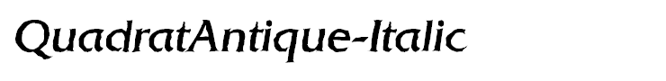 QuadratAntique-Italic