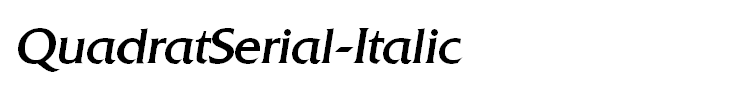 QuadratSerial-Italic