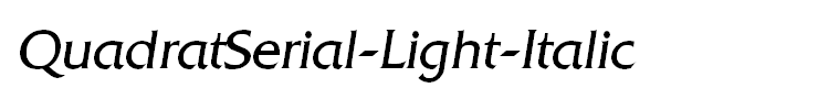 QuadratSerial-Light-Italic