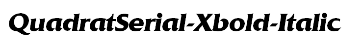 QuadratSerial-Xbold-Italic