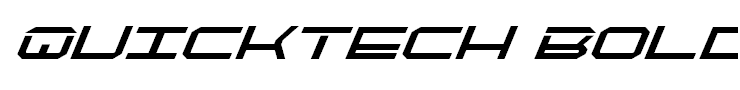 QuickTech Bold Italic