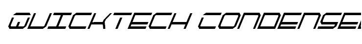 QuickTech Condensed Italic