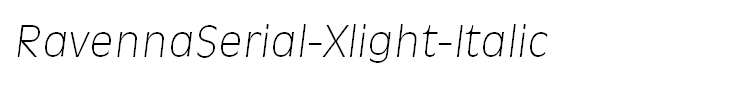 RavennaSerial-Xlight-Italic