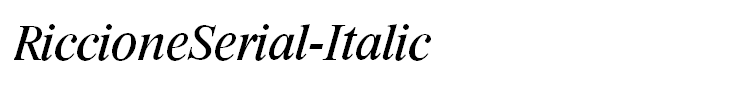 RiccioneSerial-Italic