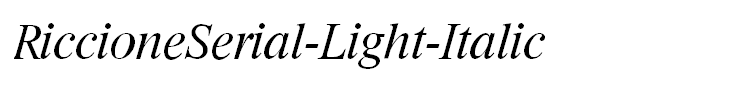RiccioneSerial-Light-Italic