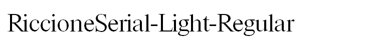 RiccioneSerial-Light-Regular