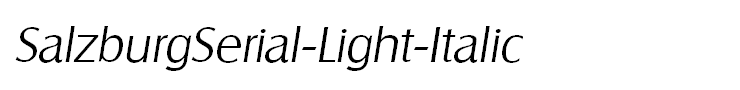 SalzburgSerial-Light-Italic