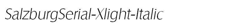 SalzburgSerial-Xlight-Italic