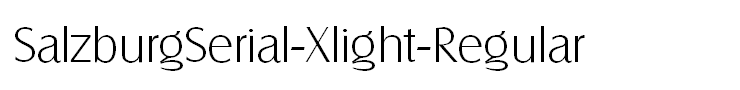 SalzburgSerial-Xlight-Regular