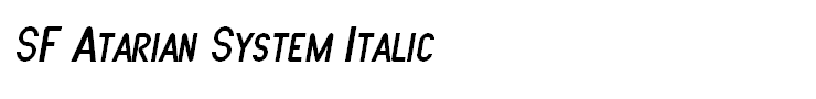 SF Atarian System Italic