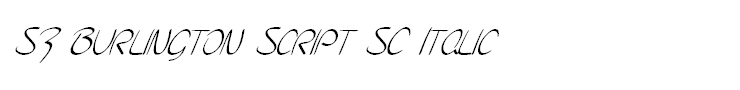 SF Burlington Script SC Italic