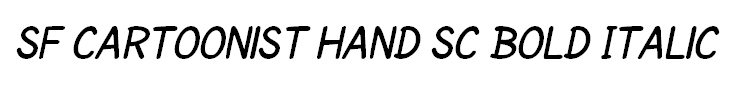 SF Cartoonist Hand SC Bold Italic
